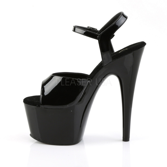 High Heel Platform Peep Toe Patent Leather Shoes - Picture 2 of 4